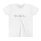 Stylish Youth Tee with Elegant Script Design, Perfect for Kids' Parties, Birthdays, Everyday Wear, Gift Ideas, and Family Photos