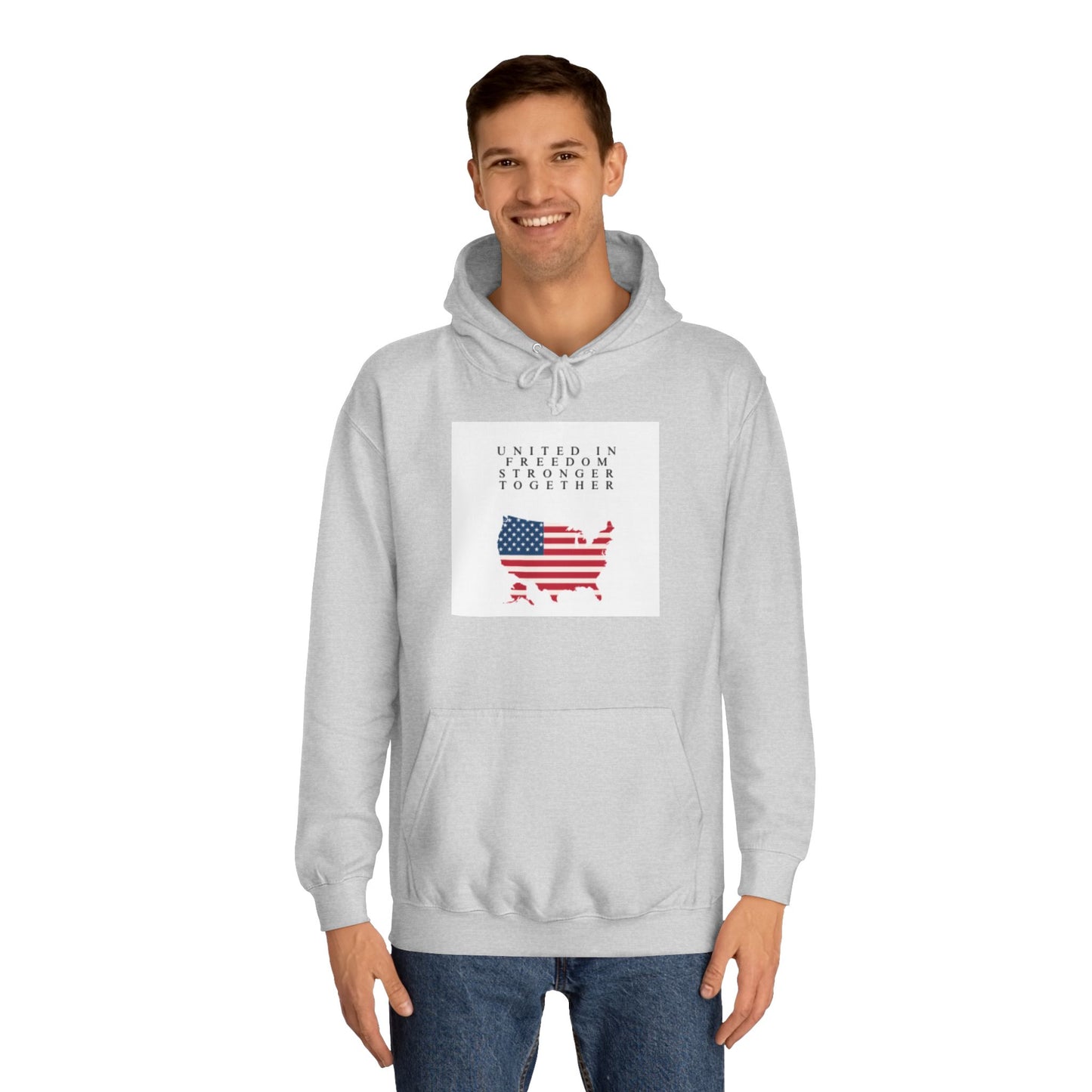 Unisex College Hoodie - "United in Freedom Together" Design