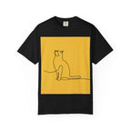 Minimalist Cat Line Art Unisex T-shirt - Perfect Gift for Animal Lovers