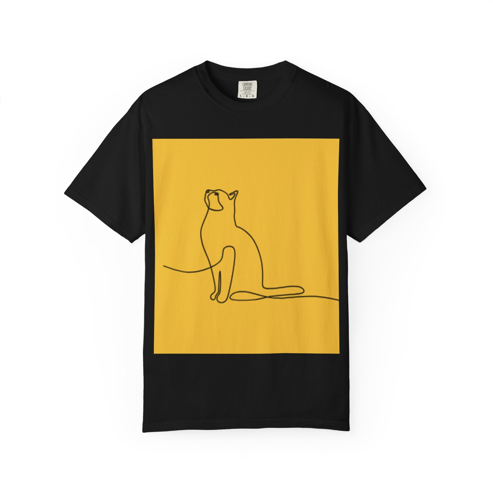 Minimalist Cat Line Art Unisex T-shirt - Perfect Gift for Animal Lovers