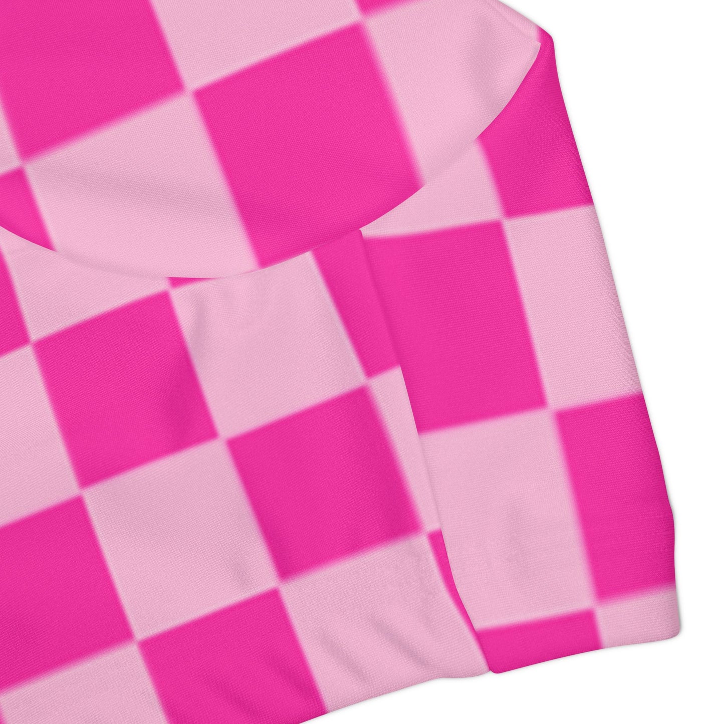 Girls Two Piece Pink Checkered Swimsuit - Fun Summer Swimwear