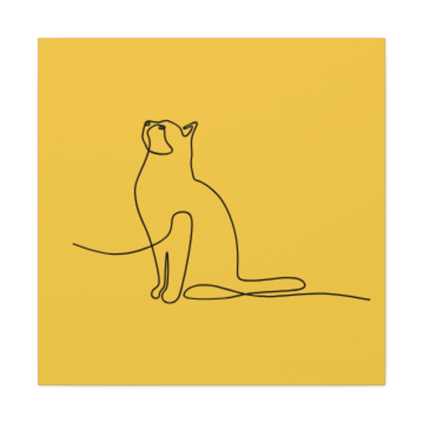 Modern Cat Canvas Gallery Wrap - Minimalist Art for Cat Lovers