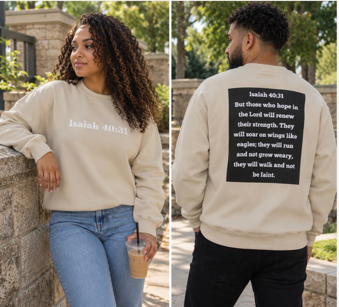 Isaiah 40:31 Sweatshirt — Inspirational Bible Verse Crewneck