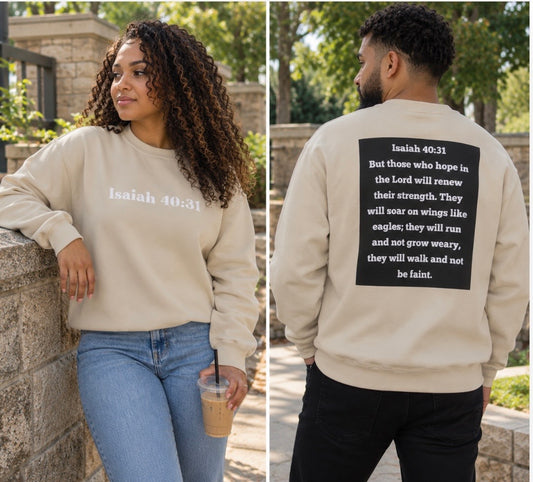 Isaiah 40:31 Sweatshirt — Inspirational Bible Verse Crewneck