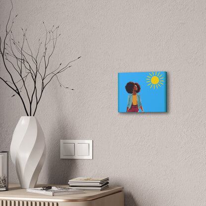 Sunshine Afro Woman Canvas Art - Vibrant Home Décor