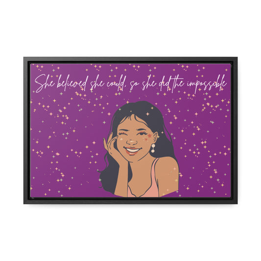 Inspirational Gallery Canvas Wrap - 'She Believed She Could'