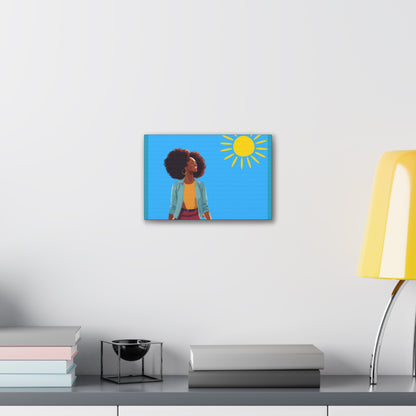 Sunshine Afro Woman Canvas Art - Vibrant Home Décor