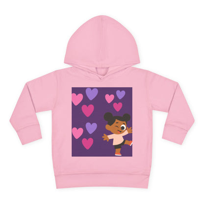 Cute Toddler Fleece Hoodie with Hearts Design - Perfect for Kids' Casual Wear and Gifts