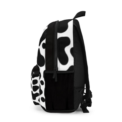 Trendy Cow Print Backpack - Stylish & Functional for School or Travel