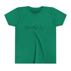 Stylish Youth Tee with Elegant Script Design, Perfect for Kids' Parties, Birthdays, Everyday Wear, Gift Ideas, and Family Photos