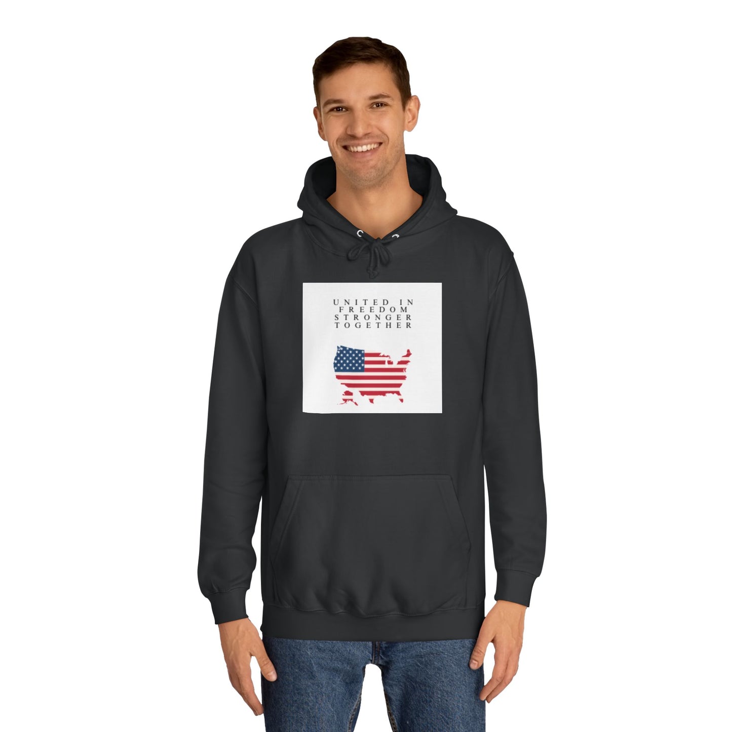 Unisex College Hoodie - "United in Freedom Together" Design