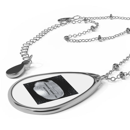 Personalized Oval Necklace - Customizable Keepsake Jewelry with Inspirational Message