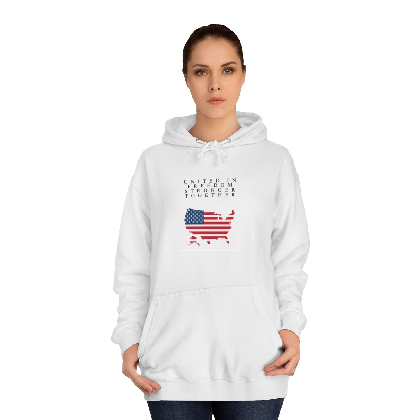 Unisex College Hoodie - "United in Freedom Together" Design