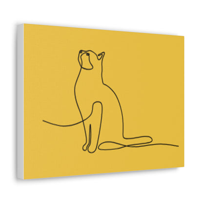 Modern Cat Canvas Gallery Wrap - Minimalist Art for Cat Lovers