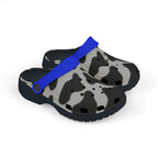 Stylish Kid's EVA Foam Clogs - Fun Cow Print with Blue Trim