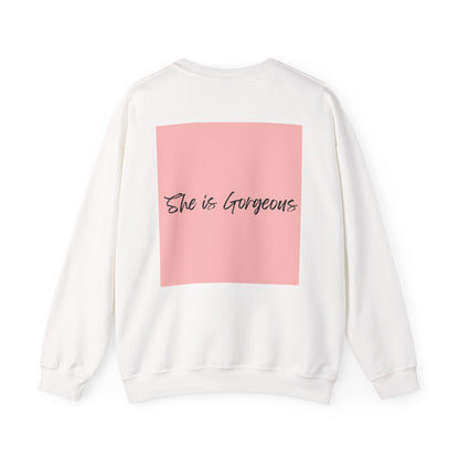 She Is Gorgeous illustration Sweatshirt | Afro Woman Pink Artwork