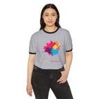 You Are A Masterpiece Unisex Cotton Ringer T-Shirt - Colorful Artistic Design