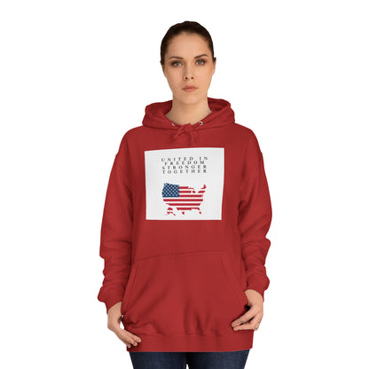 Unisex College Hoodie - "United in Freedom Together" Design