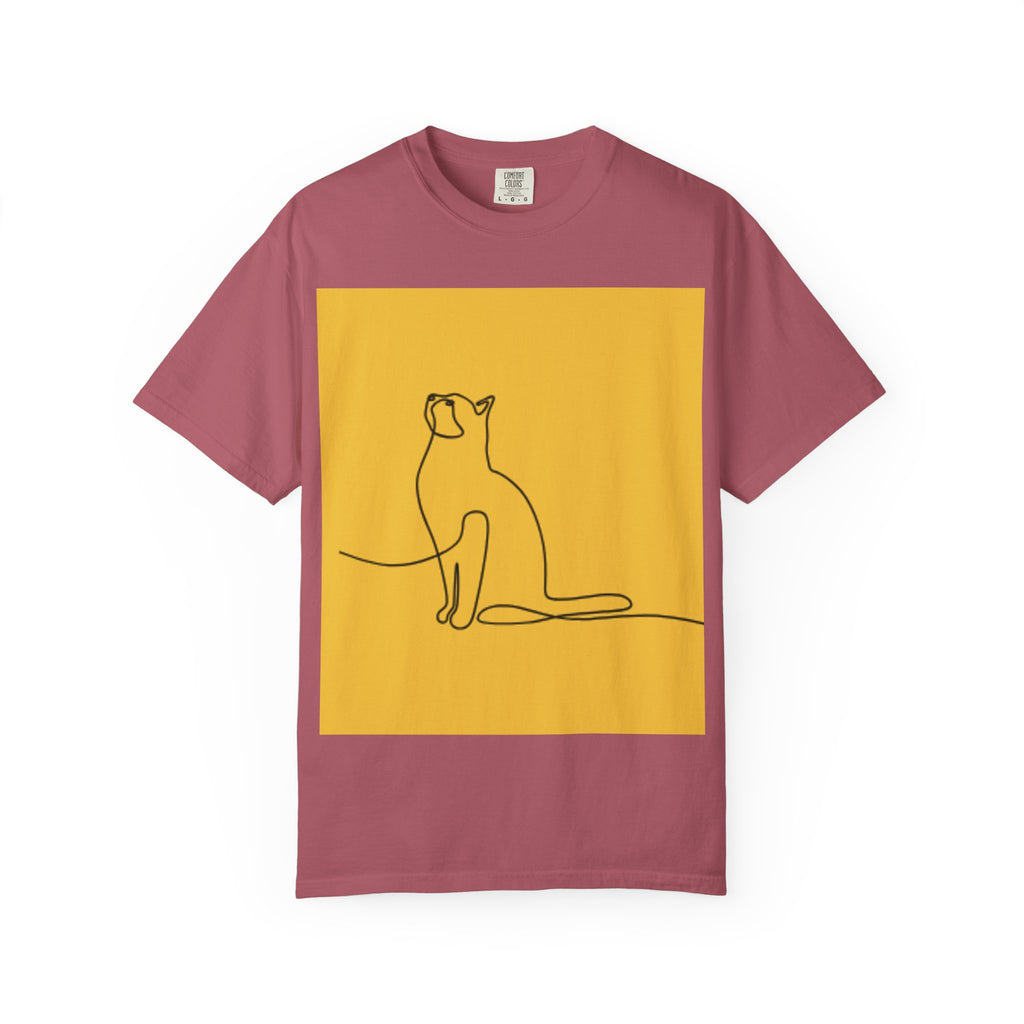 Minimalist Cat Line Art Unisex T-shirt - Perfect Gift for Animal Lovers