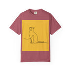 Minimalist Cat Line Art Unisex T-shirt - Perfect Gift for Animal Lovers