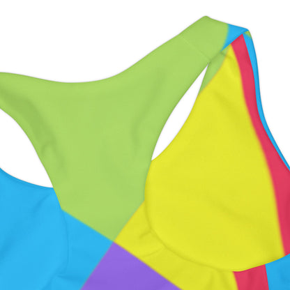 Vibrant Girls Two Piece Swimsuit - Fun Colorful Swimwear for Beach Days