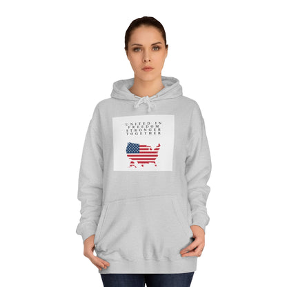 Unisex College Hoodie - "United in Freedom Together" Design