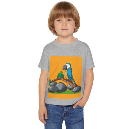 Cute Toddler T-Shirt with Colorful Parrot Design