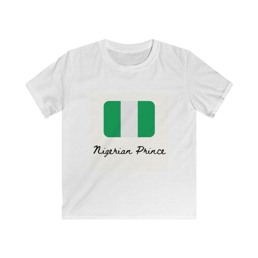 Nigerian Prince Kids Softstyle Tee - Fun & Playful Youth T-Shirt