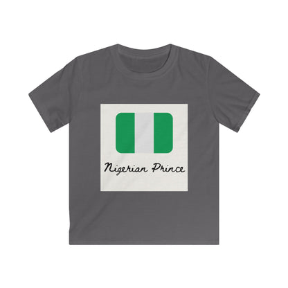 Nigerian Prince Kids Softstyle Tee - Fun & Playful Youth T-Shirt