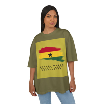 Ghana Dreams Cotton Box Tee - Unisex T-Shirt for Pride and Culture