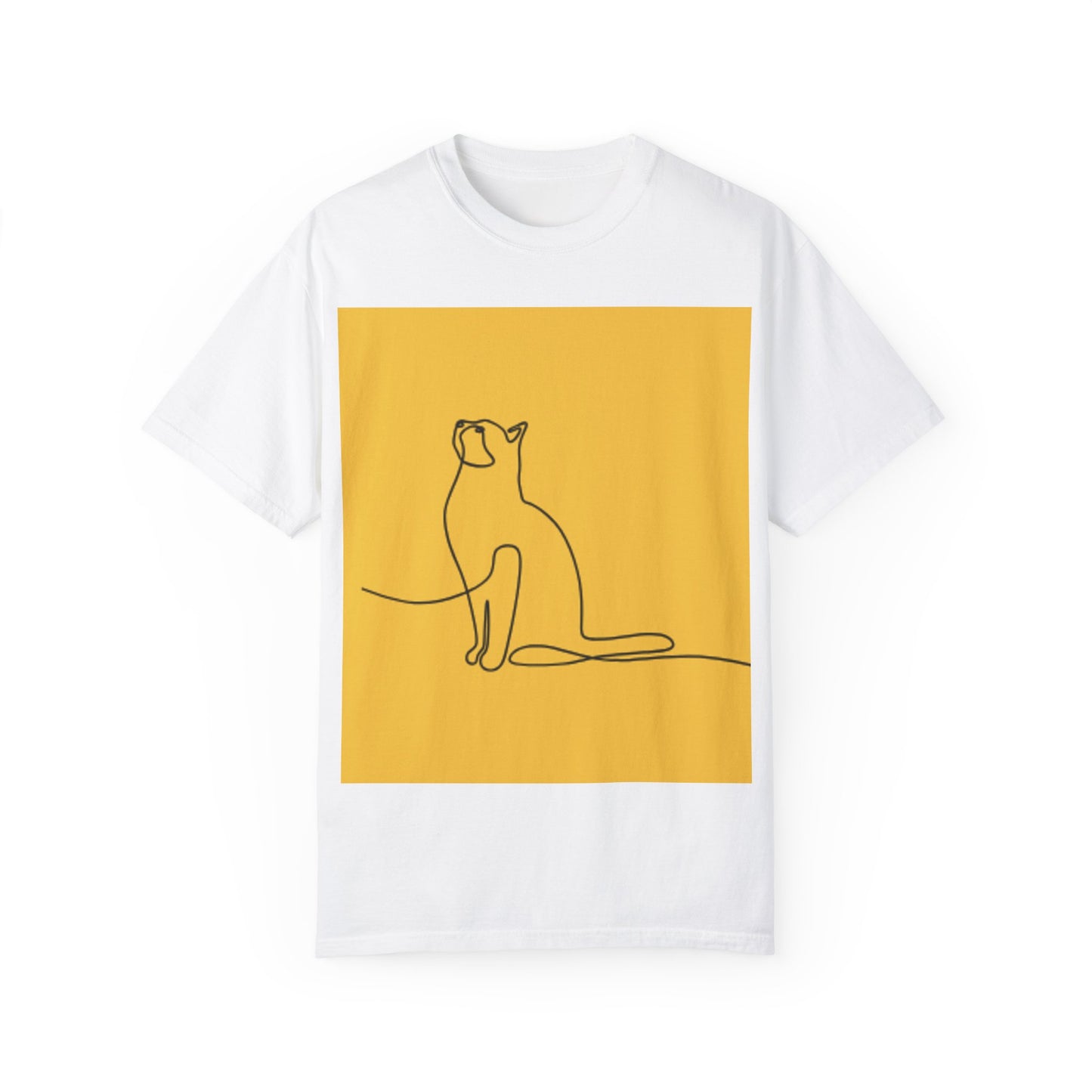 Minimalist Cat Line Art Unisex T-shirt - Perfect Gift for Animal Lovers