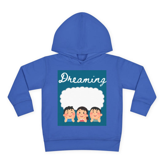 Dreaming Toddler Fleece Hoodie - Cozy Orange Pullover for Playtime and Sleepovers