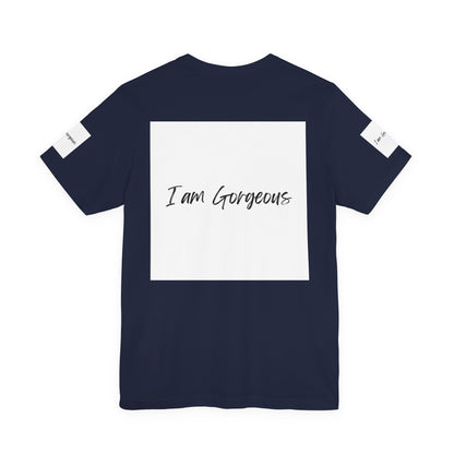 She Is Gorgeous illustration T-Shirt | Pink Afro Woman Artwork