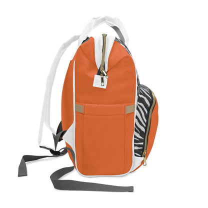 Stylish Zebra Print Multifunctional Diaper Backpack