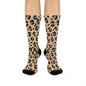 Trendy Leopard Print Cushioned Crew Socks for Comfort and Style