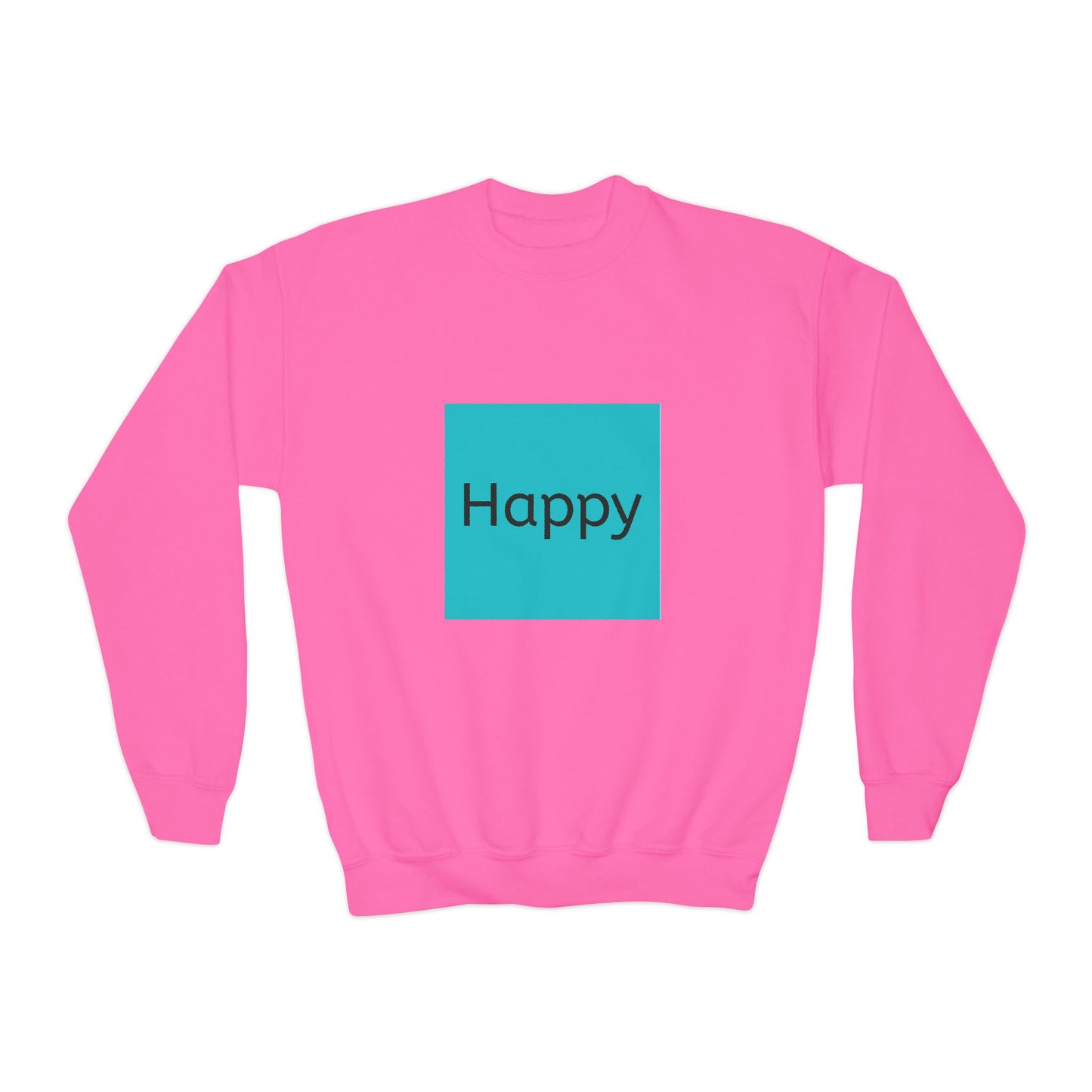 Happy Youth Crewneck Sweatshirt - Bright & Cheerful Comfort for Kids