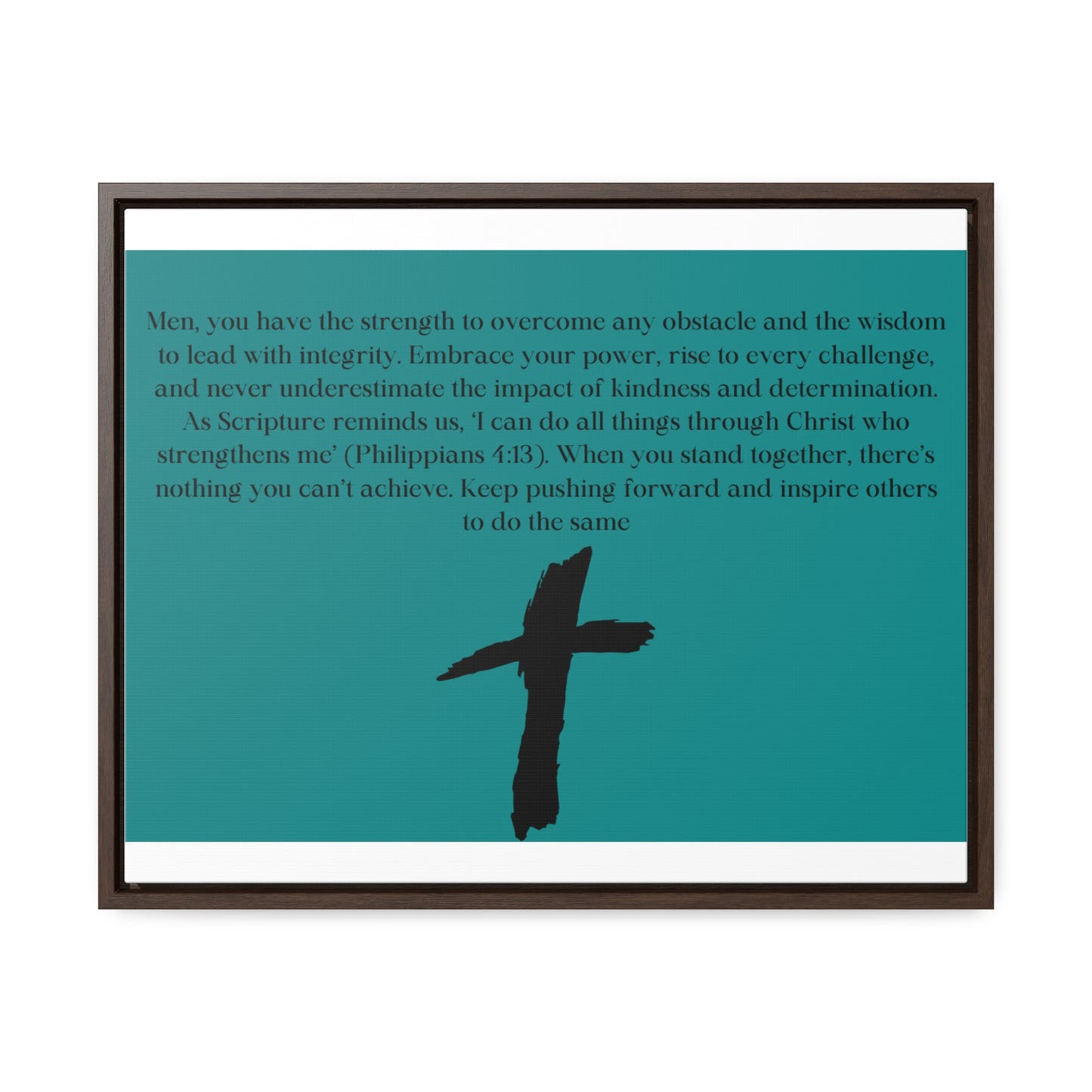 Inspirational Christian Canvas Art - Overcome Obstacles & Inspire Others