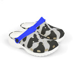 Stylish Kid's EVA Foam Clogs - Fun Cow Print with Blue Trim