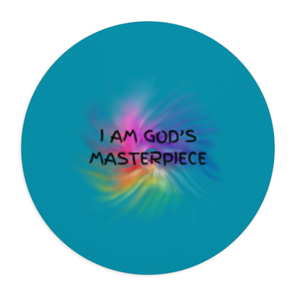 Inspirational Mouse Pad - 'I Am God's Masterpiece' - Colorful Design for Home Office