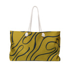 Artistic Yellow Weekender Bag - Stylish Travel Tote with Abstract Design