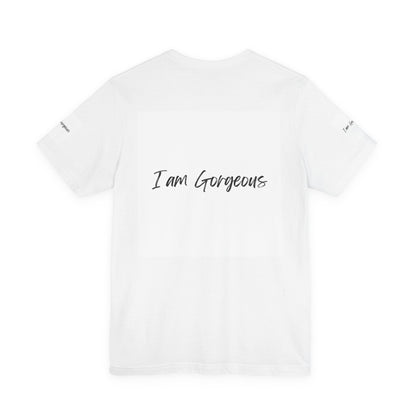 She Is Gorgeous illustration T-Shirt | Pink Afro Woman Artwork