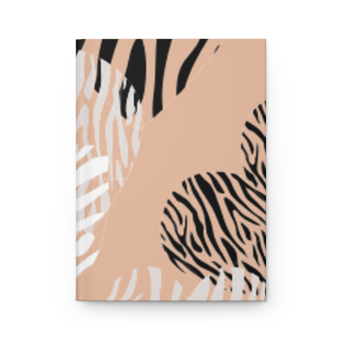 Stylish Matte Hardcover Journal with Zebra Print Design