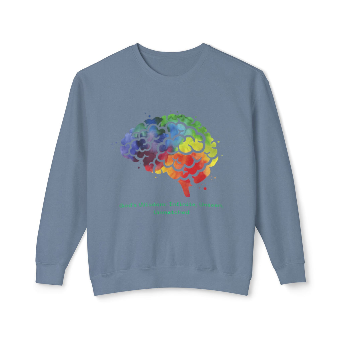 God's Wisdom Rainbow Crewneck Sweatshirt - Unisex Inspirational Apparel