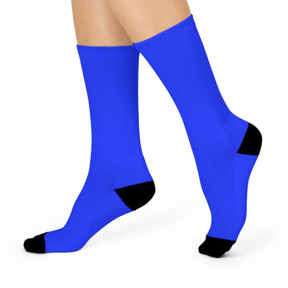 Comfortable Blue Cushioned Crew Socks for Everyday Wear