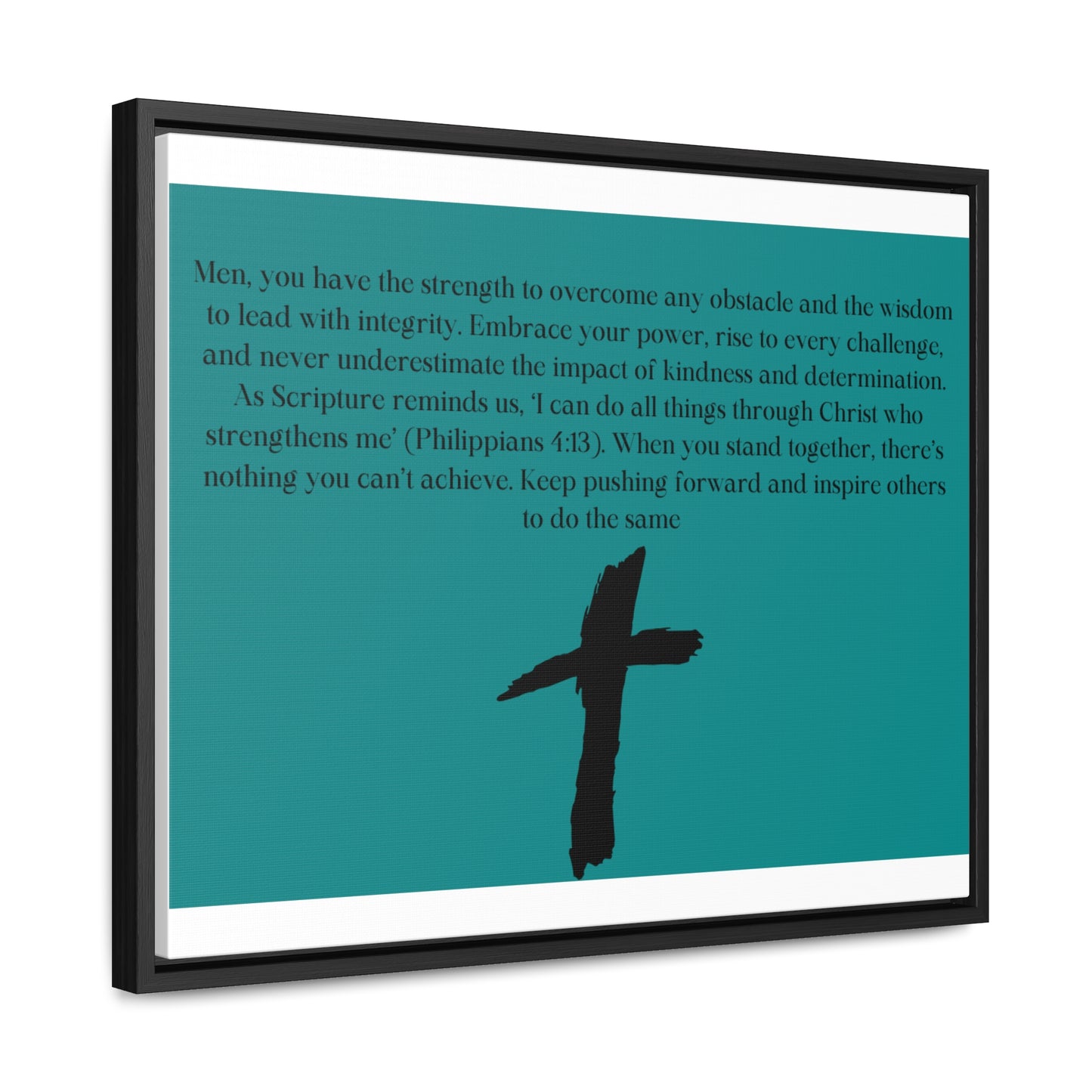 Inspirational Christian Canvas Art - Overcome Obstacles & Inspire Others