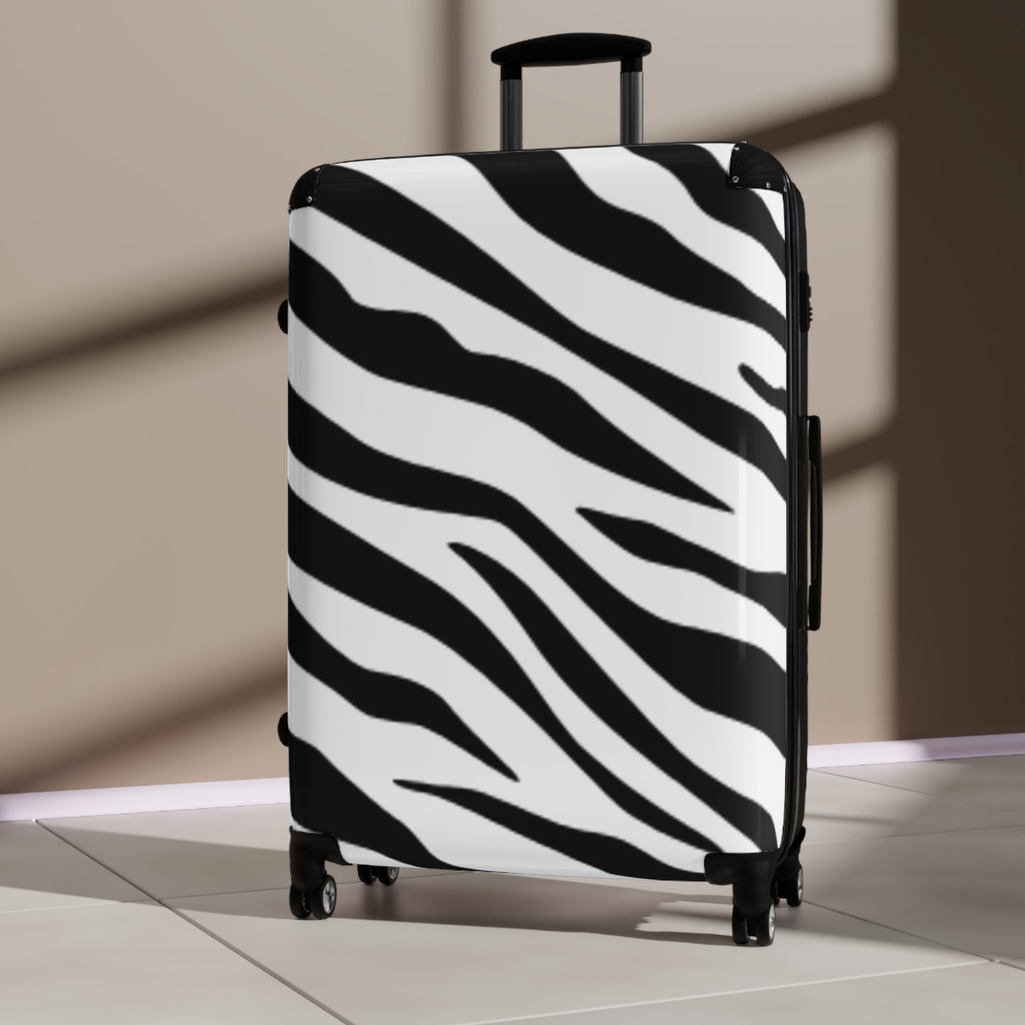 Stylish Zebra Print Suitcase - Travel in Style with Bold Designs