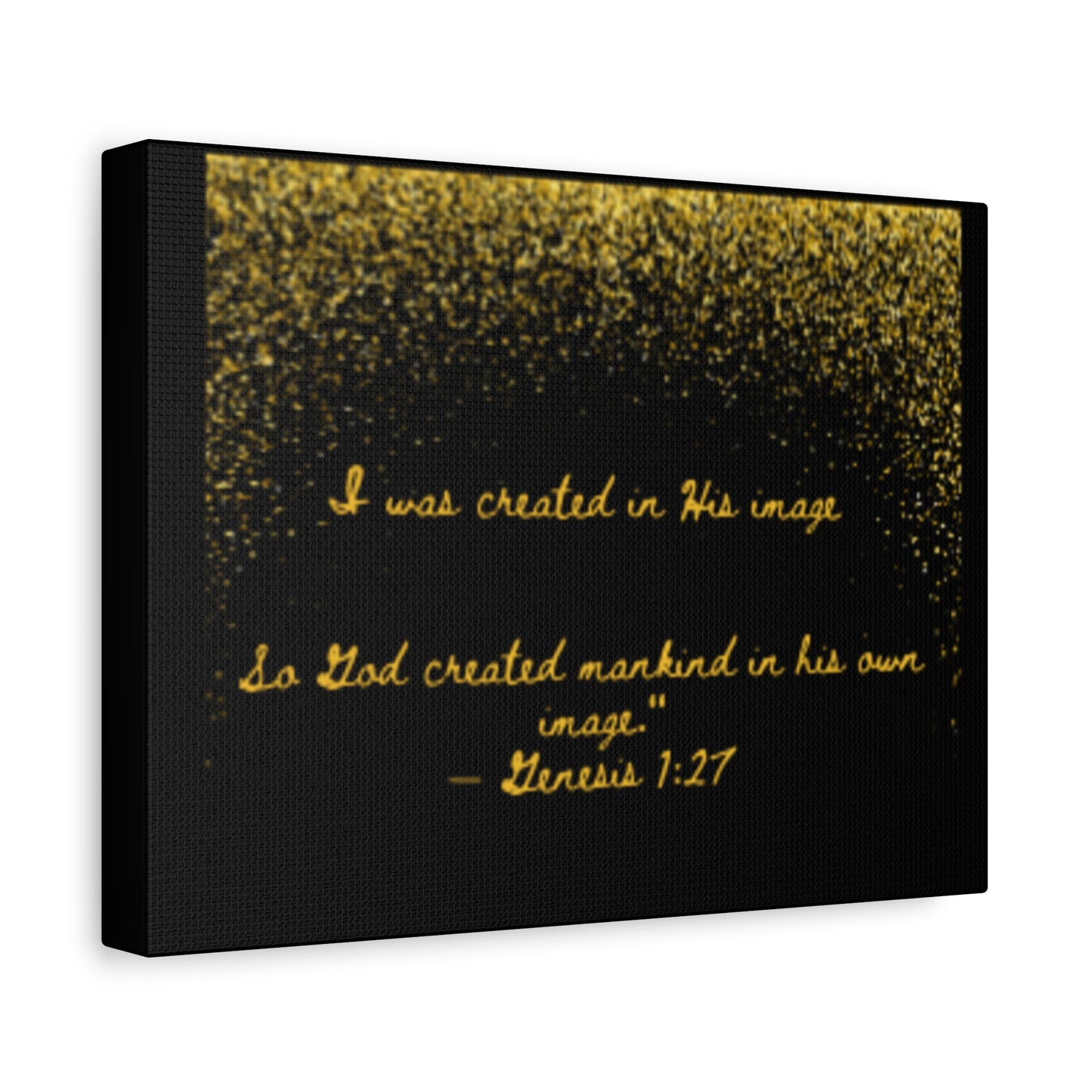 Inspirational Canvas Art - "Created in His Image" - Elegant Religious Wall Decor