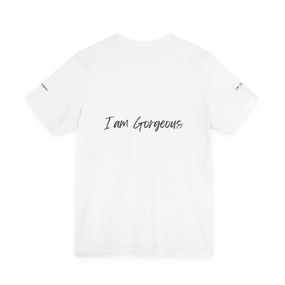 She Is Gorgeous illustration T-Shirt | Pink Afro Woman Artwork