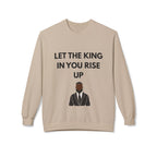 Inspirational Crewneck Sweatshirt – "LET THE KING RISE UP"