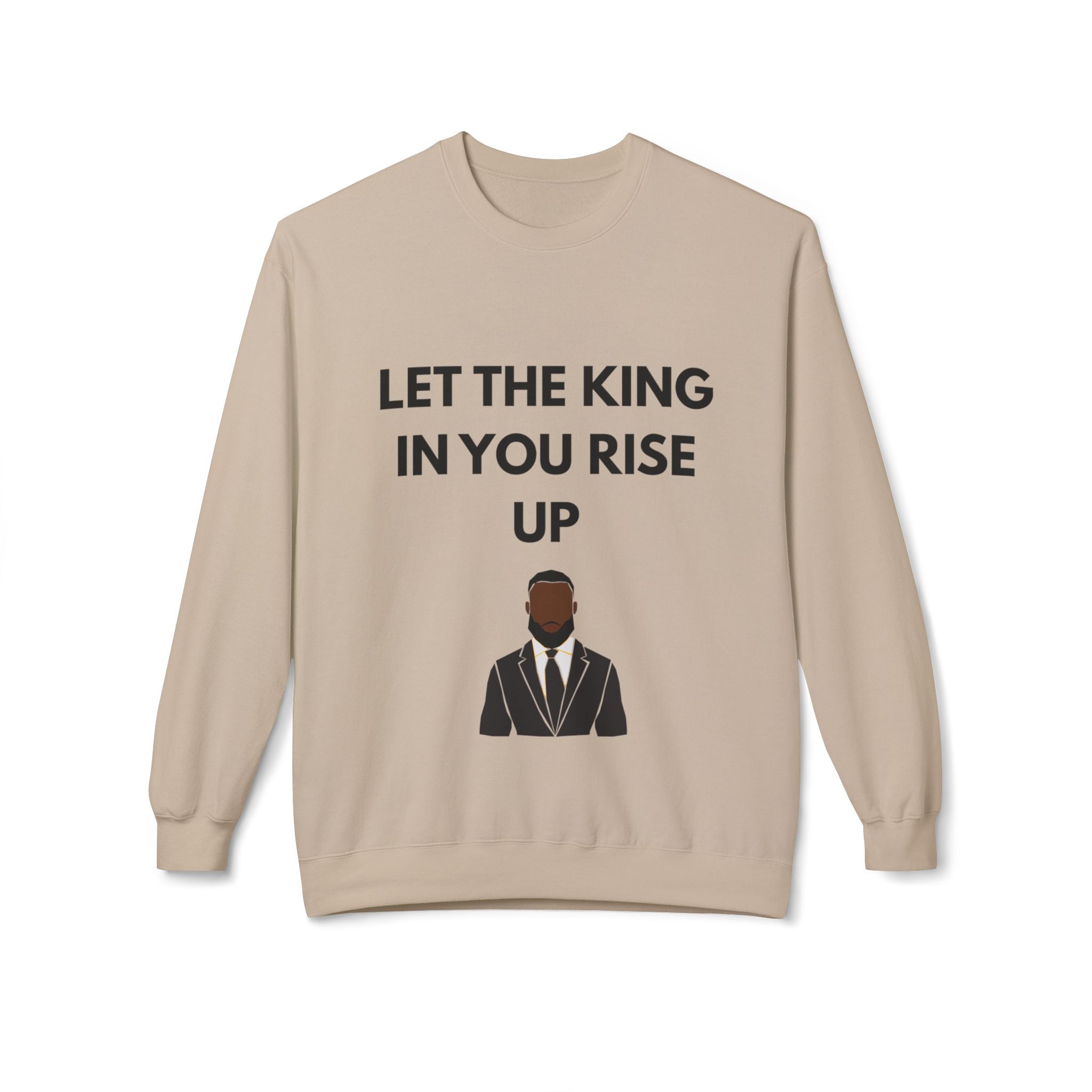 Inspirational Crewneck Sweatshirt – "LET THE KING RISE UP"